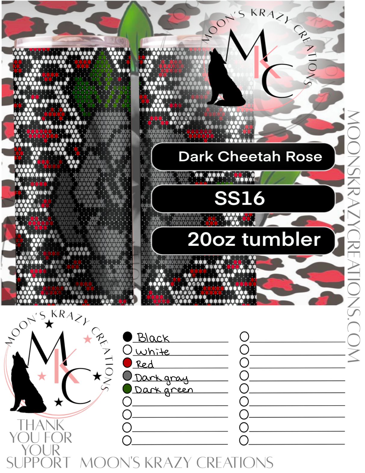 Dark Cheetah Rose