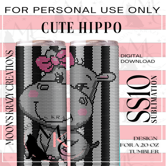 Cute hippo Sublimation