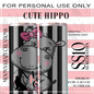 Cute hippo Sublimation