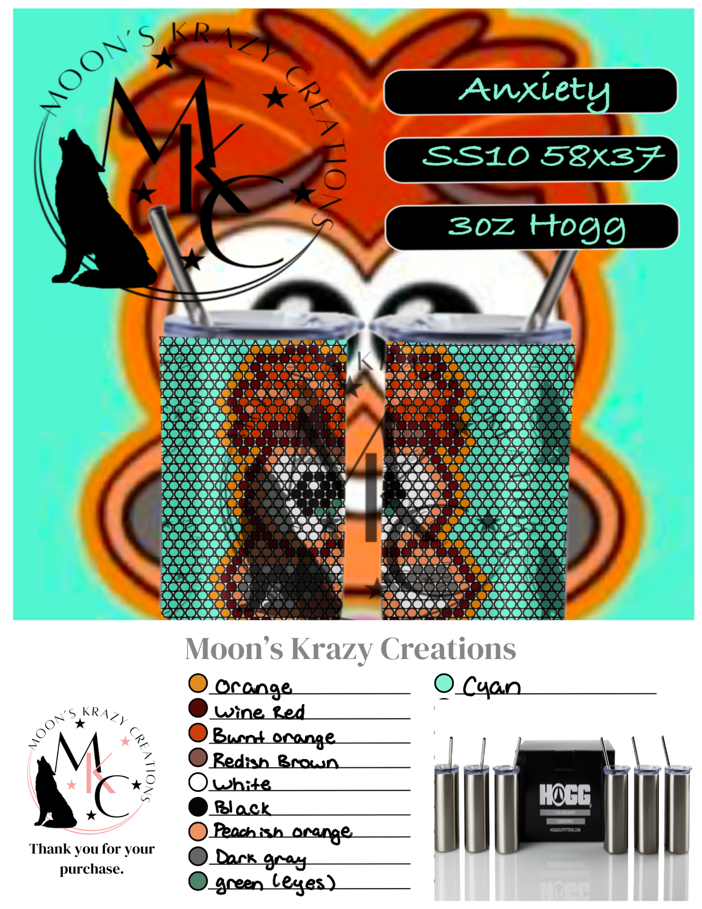 Anxiety SS10 3oz Template